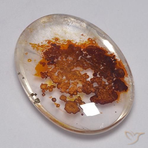 35.09ct 天然 彩色 石英与白铁矿, 椭圆形, 透明