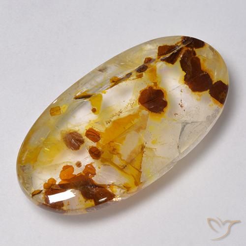 31.46ct 天然 彩色 石英与白铁矿, 椭圆形, 透明