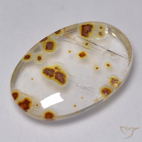 22.64ct 天然 彩色 石英与白铁矿, 椭圆形, 透明
