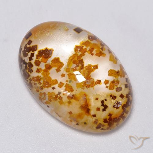 23.14ct 天然 彩色 石英与白铁矿, 椭圆形, 透明