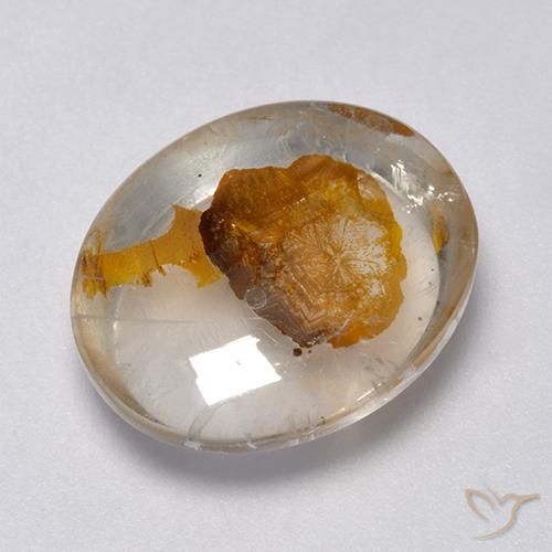9.04ct 天然 彩色 石英与白铁矿, 椭圆形, 透明