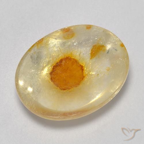 7.97ct 天然 彩色 石英与白铁矿, 椭圆形, 透明