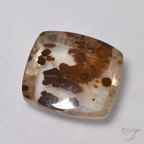 6.25ct 天然 彩色 石英与白铁矿, 软垫, 透明