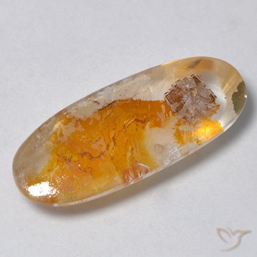 9.59ct 天然 彩色 石英与白铁矿, 椭圆形, 透明