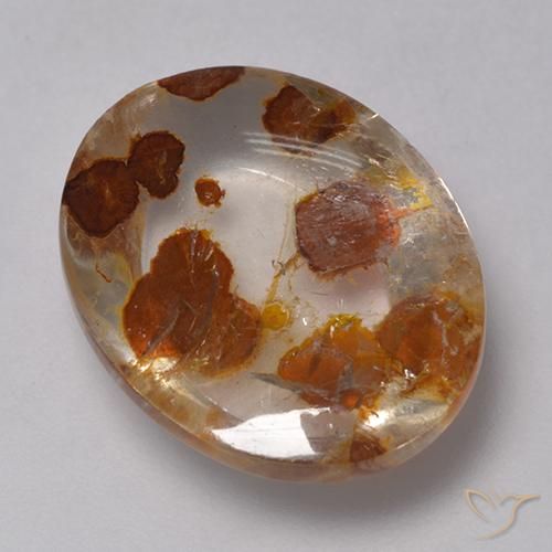 9.52ct 天然 彩色 石英与白铁矿, 椭圆形, 透明