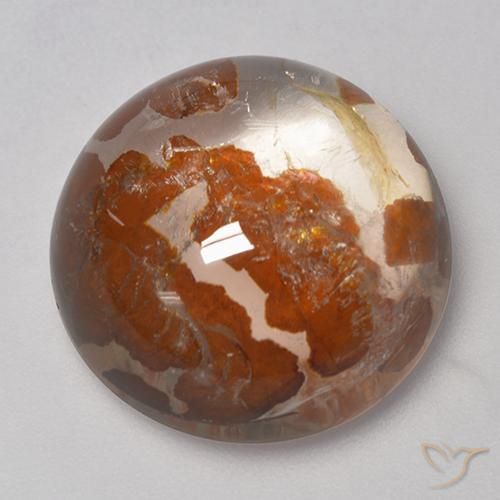 20.59ct 天然 彩色 石英与白铁矿, 圆形的, 透明