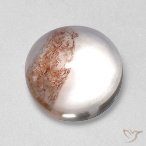 5.76ct 天然 彩色 石英与白铁矿, 圆形的, 透明