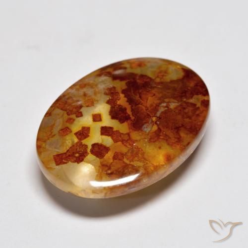 11.98ct 天然 彩色 石英与白铁矿, 椭圆形, 透明