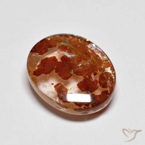5.24ct 天然 彩色 石英与白铁矿, 椭圆形, 透明