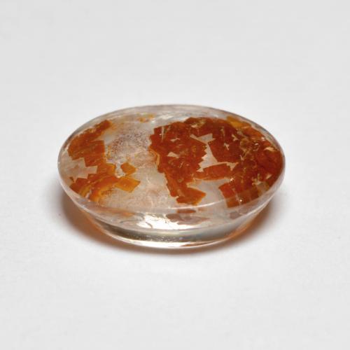 3.62克拉天然含白铁矿石英，椭圆形切割，透明