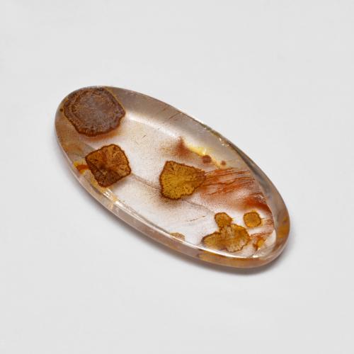 4.76克拉天然含白铁矿石英，椭圆形切割，透明