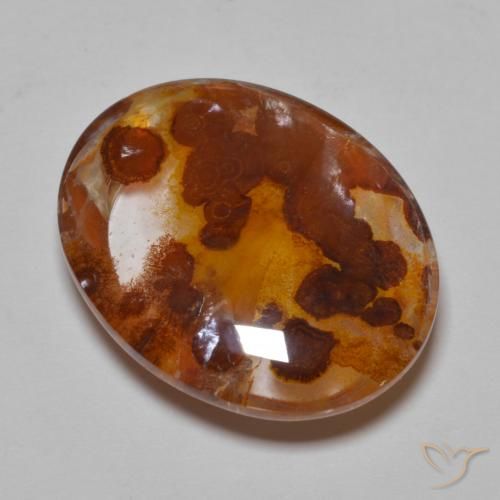 19.21ct 天然 彩色 石英与白铁矿, 椭圆形, 透明