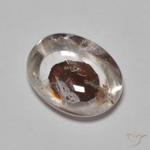 6.33ct 天然 彩色 石英与白铁矿, 椭圆形, 透明