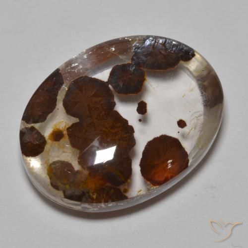 32.37ct 天然 彩色 石英与白铁矿, 椭圆形, 透明