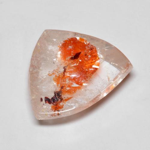 13.35克拉天然多色含白铁矿石英，异形，18.8×16.2毫米，透明