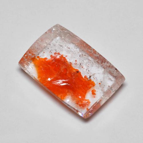 6.46克拉天然石英与白铁矿，狭长方形，透明