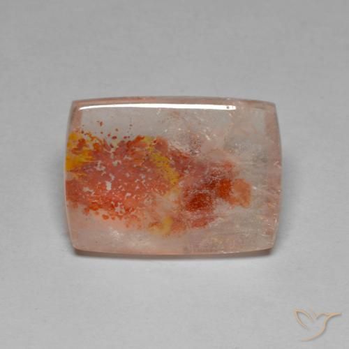 9.82ct 天然 彩色 石英与白铁矿, 狭长方形, 透明