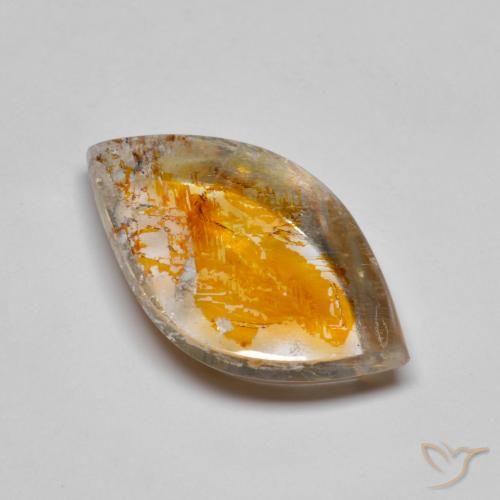 9.60ct 天然 彩色 石英与白铁矿, 花式切割, 透明