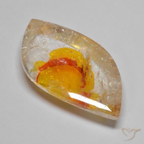 26.91ct 天然 彩色 石英与白铁矿, 花式切割, 透明