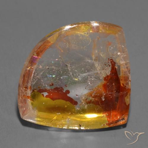 12.42ct 天然 彩色 石英与白铁矿, 花式切割, 透明