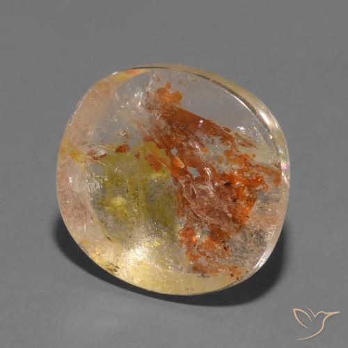 11.47ct 天然 彩色 石英与白铁矿, 软垫, 透明