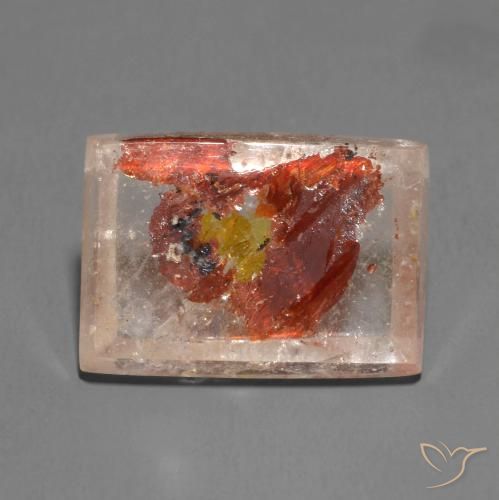 11.48ct 天然 彩色 石英与白铁矿, 狭长方形, 透明