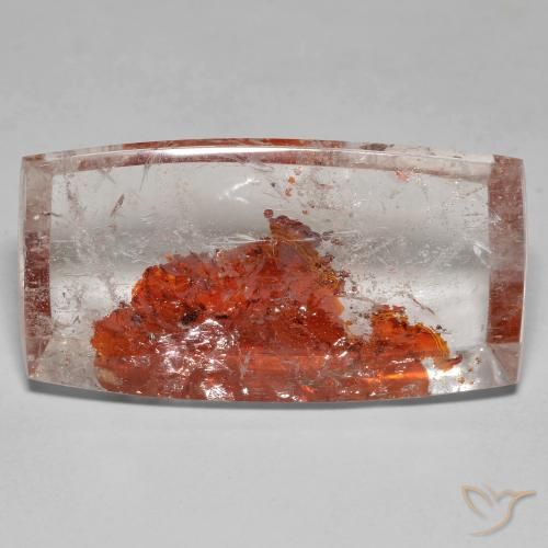 29.59ct 天然 彩色 石英与白铁矿, 狭长方形, 透明