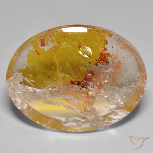 44.84ct 天然 彩色 石英与白铁矿, 椭圆形, 透明