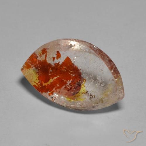 6.92ct 天然 彩色 石英与白铁矿, 花式切割, 透明