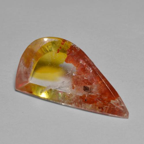5.66克拉天然多色含白铁矿石英，异形，20.2×10.2毫米，透明