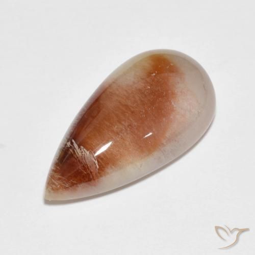10.35ct 天然 彩色 石英与白铁矿, 梨形, 半透明
