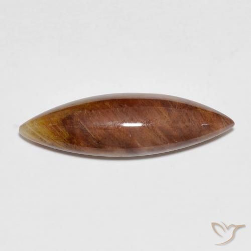 4.91ct 天然 彩色 石英与白铁矿, 榄尖形, 不透明
