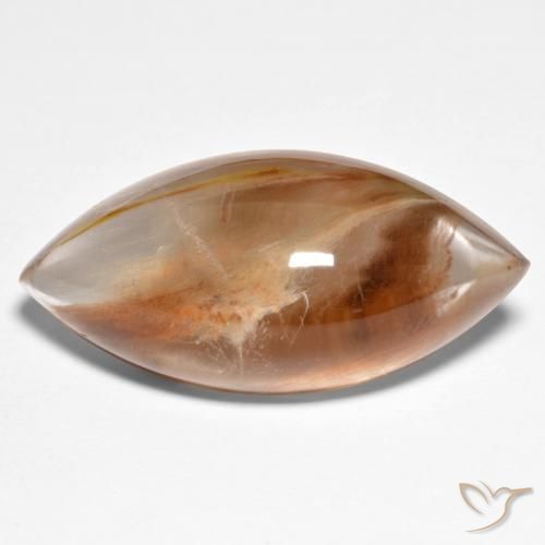 28.92ct 天然 彩色 石英与白铁矿, 榄尖形, 透明
