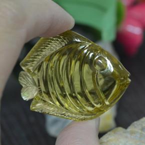 105.35克拉天然黄色石英，异形，44.6×34.6毫米，透明