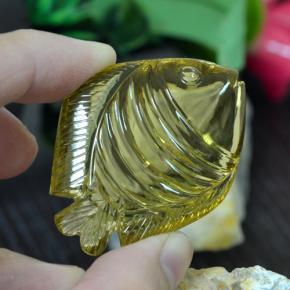 105.35克拉天然黄色石英，异形，44.6×34.6毫米，透明