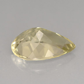 3.36克拉天然黄色石英，梨形，12.9×9.1毫米，VVS