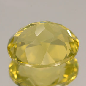 3.61克拉天然黄色石英，椭圆形切割，11.1×9.2毫米，VVS-VS
