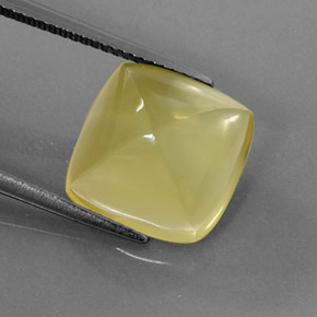 7.78克拉天然黄色石英，透明，13×12.7毫米，透明/半透明