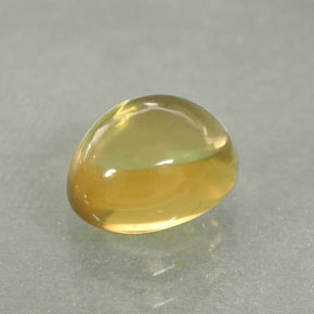 1.61克拉天然黄色石英，椭圆形切割，7.9×6.2毫米，透明