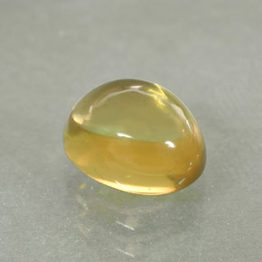 1.61克拉天然黄色石英，椭圆形切割，7.9×6.2毫米，透明