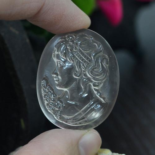 44.82克拉天然白色石英，异形，32.1×25.6毫米，透明