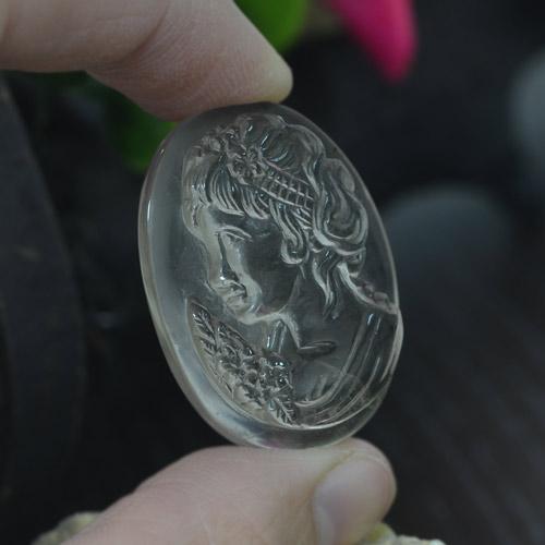 44.82克拉天然白色石英，异形，32.1×25.6毫米，透明