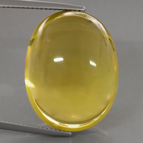 39.75克拉天然黄色石英，椭圆形切割，23×17.9毫米，透明