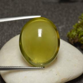 29.76克拉天然绿色石英，椭圆形切割，22.3×18.3毫米，透明