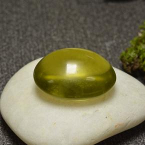 29.76克拉天然绿色石英，椭圆形切割，22.3×18.3毫米，透明