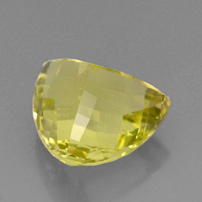 19.34克拉天然黄色石英，三角形，18.3×17.9毫米，VVS