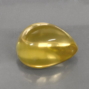 22.07克拉天然黄色石英，梨形，19.2×16.4毫米，透明
