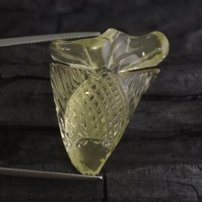 42.75克拉天然黄色石英，异形，33×26.4毫米，透明