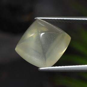 8.57克拉天然绿色石英，垫形剪裁，13×12.8毫米，透明