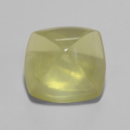 7.89克拉天然黄色石英，垫形剪裁，12.9×12.5毫米，透明